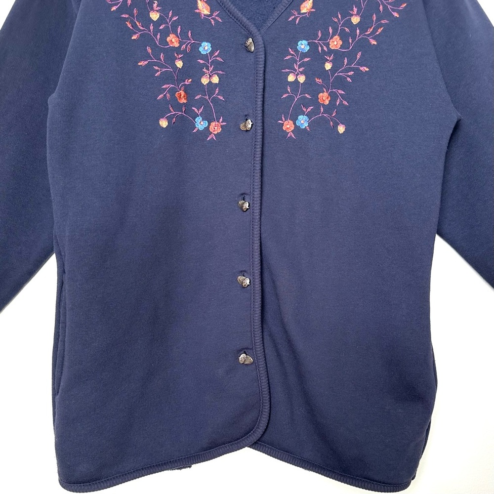 Cottagecore Floral Kitschy Cardigan Embroidered Teachercore Earthy Goblincore - Picture 7 of 13